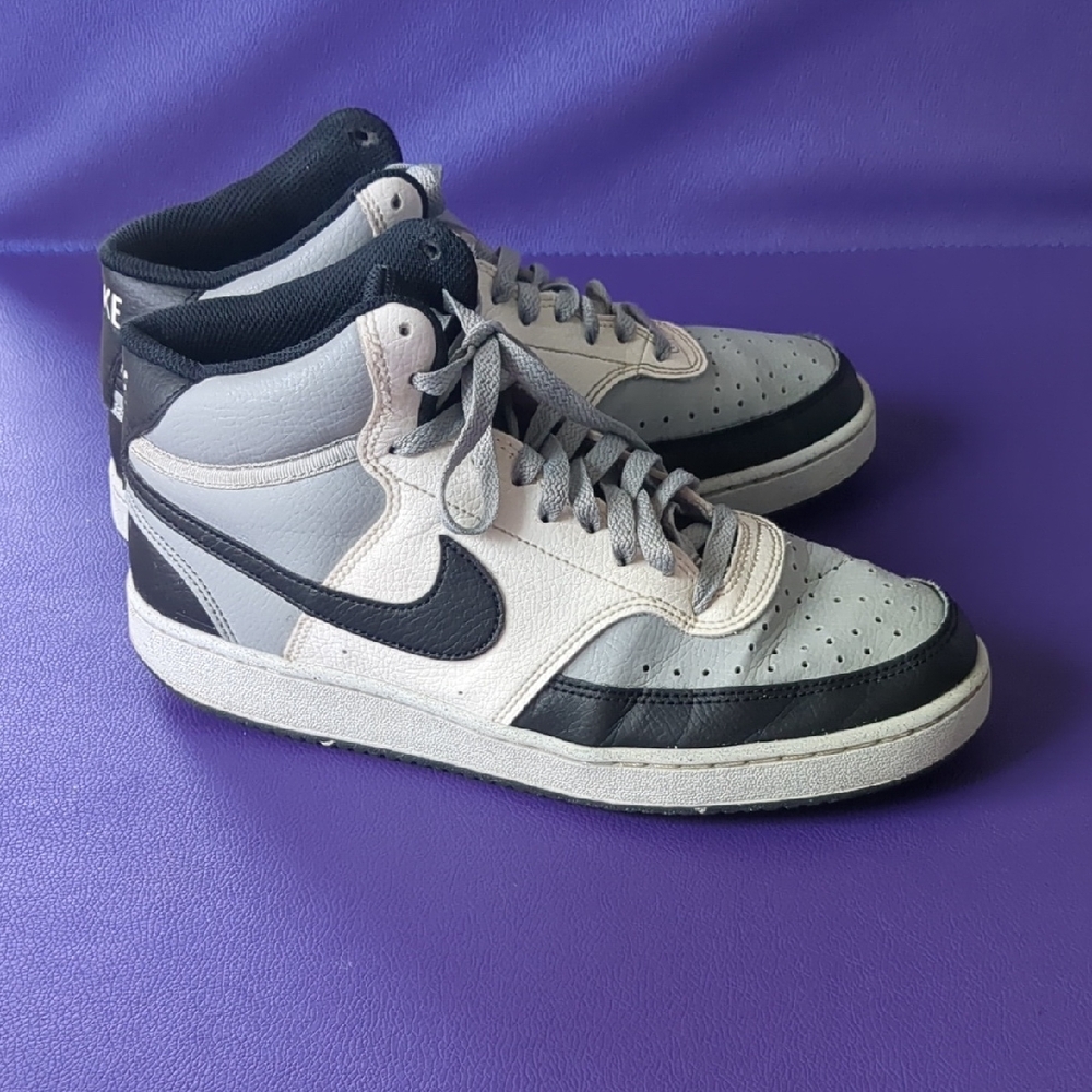 Nike Court Vision Men's Black, White, And Gray Sneakers